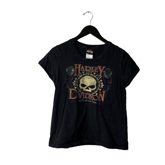 Harley Davidson Florida T Shirt Womens Black Medium M Made In USA Graphic Tee - Picture 2 of 16